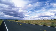 Nature clouds roads fields