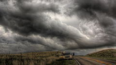 Nature clouds storm roads