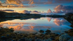 Nature clouds summer coast Norway Norwegian