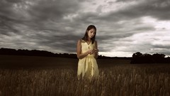 Nature clouds woman pole models portraits
