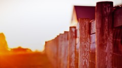 Nature countryside houses fences sunlight Villages depth of 