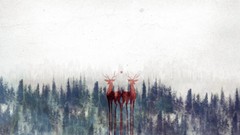 Nature deer grunge forests