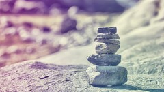 nature depth of field stones