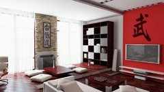 Nature design abstract interior digital art