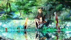 Nature dress artwork anime