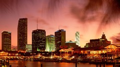 Nature dusk bay Florida Miami