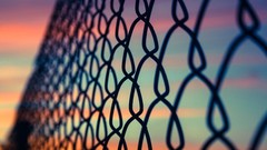 Nature evening fences skies orange sky