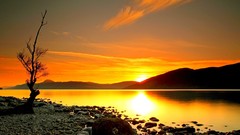 Nature evening lakes