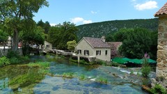Nature falls hillside