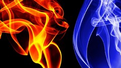 Nature fire ice abstract