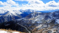 nature forest Mountains landscape clouds road