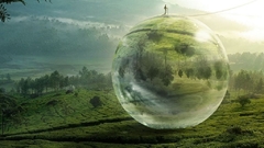 Nature globes reflections fantasy