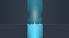 Nature grass blue abstract minimalistic digital art