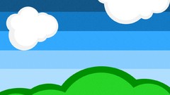 Nature grass blue clouds Green