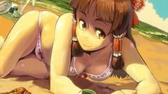 Nature grass Mountains clouds hats crabs Beaches bottles 