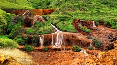 Nature grass water Taiwan waterfalls