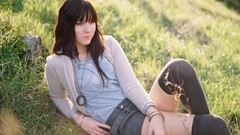 Nature grass woman brunettes Taylor McCutchan