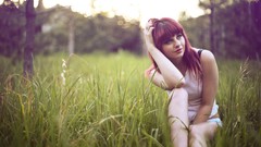 Nature grass woman garrett meyers redheads