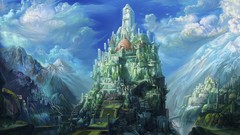 Nature Green Castles fantasy art