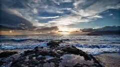 nature hdr sunset Sea outdoors sky clouds coast