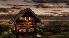 Nature houses buildings