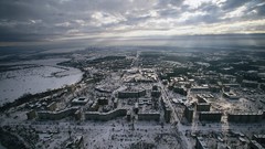 Nature houses buildings cities skies prypiat