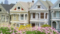 Nature houses cityscapes