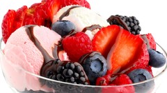 Nature ice cream fruits