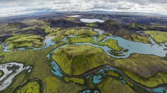 Nature iceland bird's-eye view