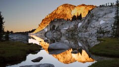 nature Lake Mountains sunlight landscape stones rock