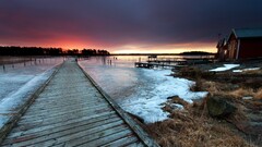 nature landscape hdr sky coast House ice pier