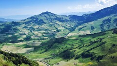 nature landscape hills Mountains cottage