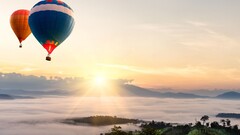nature landscape hot air balloons sunlight sun vehicle sky