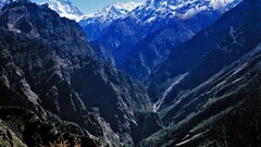 nature landscape Mountains snowy peak