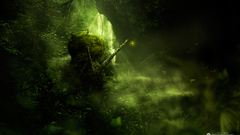 Nature leaves lanterns snails