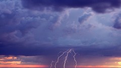 Nature Lightning storm Arizona Grand Canyon national park