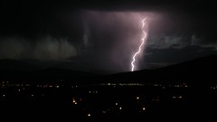 Nature Lightning storm cityscapes skyscapes