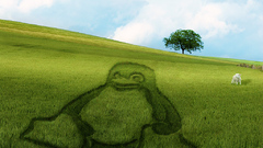 Nature Linux grass tux