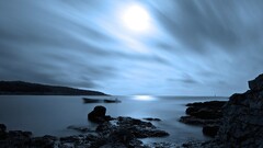 nature long exposure sky coast water outdoors