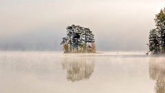 Nature mist Islands lakes
