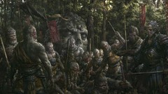 Nature monkeys forests artwork fantasy art eyepatch