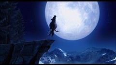 Nature moon Howl widescreen werewolves