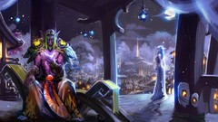 Nature moon paintings elves moonlight drawings shadows fan art 