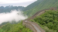 Nature Mountains clouds China Great Wall of China