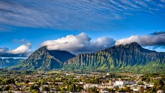 Nature Mountains clouds Hawaii outdoors cities skies