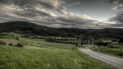 Nature Mountains clouds roads fields HDR Photography valleys