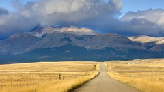 Nature Mountains glacier roads national park plains