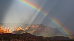 Nature Mountains rainbows