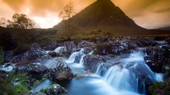 Nature Mountains waterfalls streams