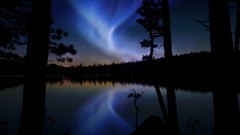Nature night aurora borealis